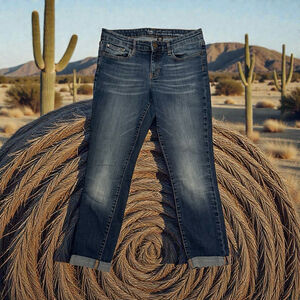 Gap Skinny Roll-up Cropped Jeans Womens 8 / 29R Cuffed Hem Sewn In 25” Inseam